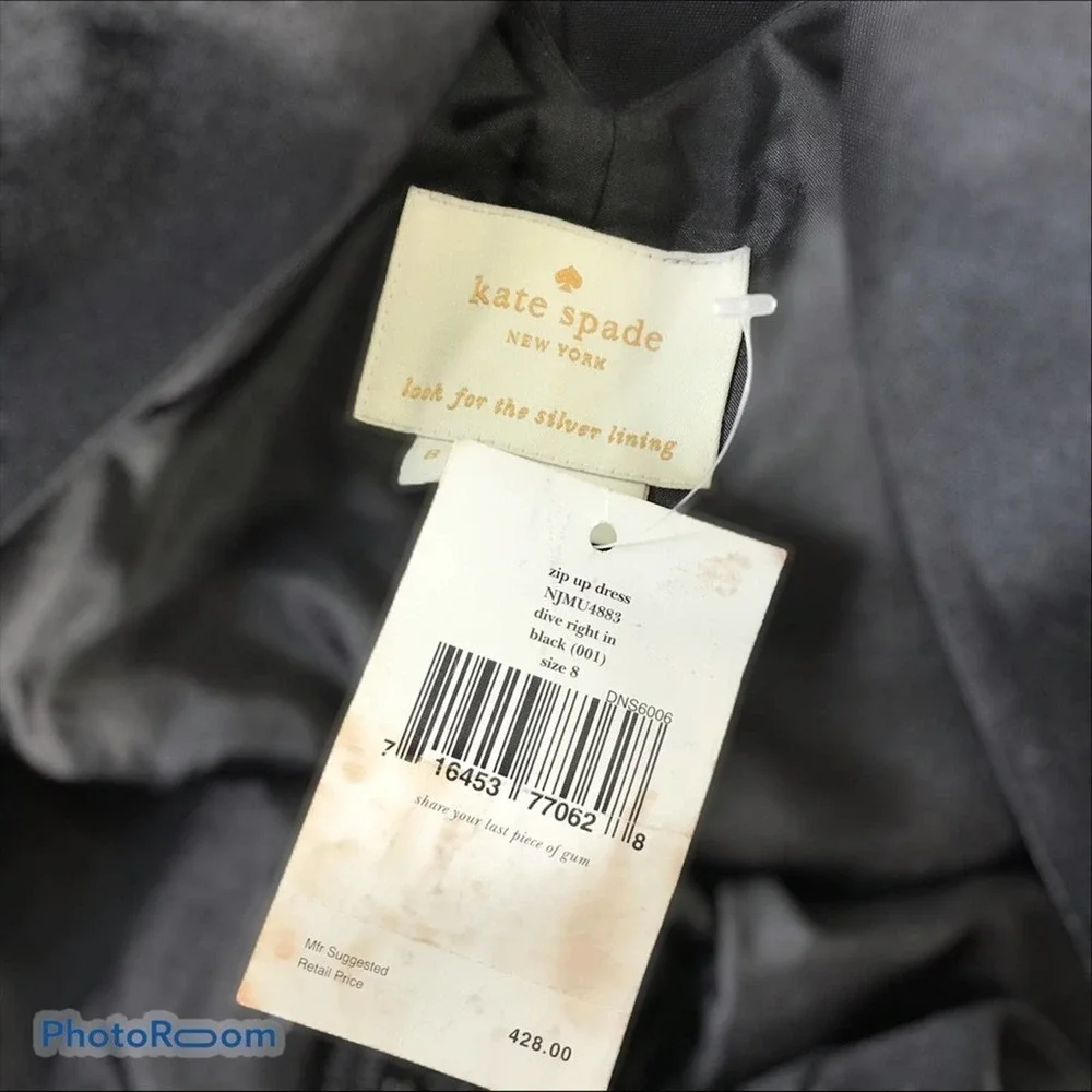 Kate Spade Dive Right in black cocktail dress nwt